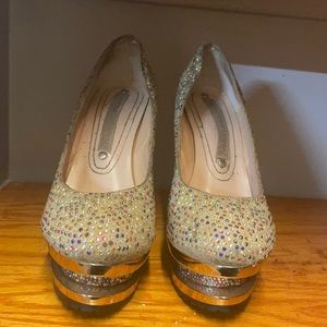 Closed Toe Rhinestone Heels